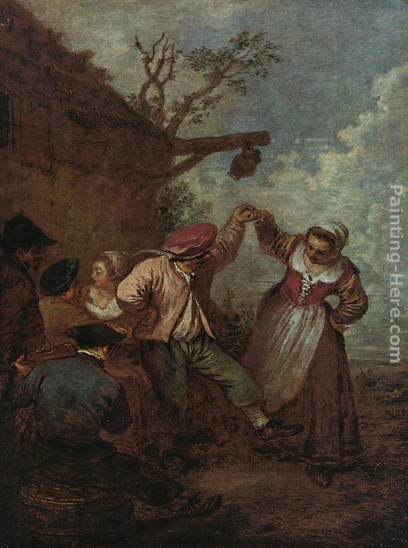 Peasant Dance painting - Jean-Antoine Watteau Peasant Dance art painting